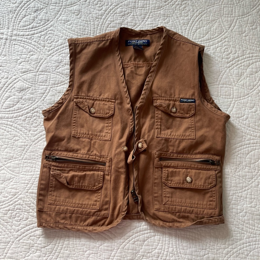 Brown Cargo Vest